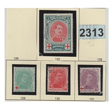 2313 BELGIUM 1914-1915 LOT 4 STAMPS obliterated N°129 to 132