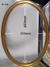 Grand Cadre Bois Doré Ovale