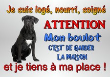 plaque attention au chien cane