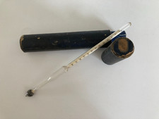 ☻ Antique Vintage Graduated Salt Weight Densimeter with Sound 21cm Length Case