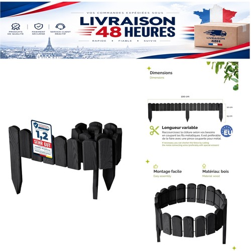 Bordure jardin bois - bordure,
