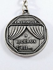 KEYCHAIN - VILLEMINOT 1960s - curtain rods - light metal, Castelnau -