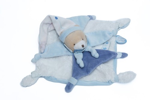 Ours petit chou doudou - , bleu
