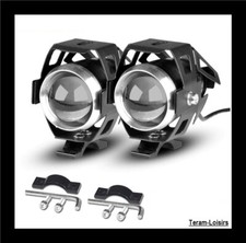 2 Longues Portée LED pour Moto QUAD / Feu de Route / Phare / Antibrouillard NEUF