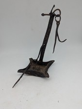 Antique Wrought Iron Oil Lamp 18th Century