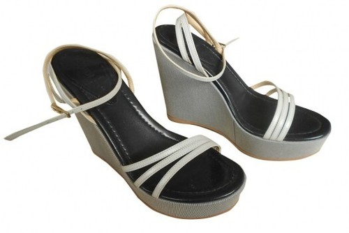 Fendi sandales cuir - sandales, gris