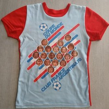 RARE ROUGE Maillot TShirt EQUIPE DE FRANCE Club Argentine 78 1978 foot football