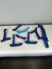 Hot Wheels T-Rex Ultimate Garage Replacement Blue Brace Pieces Set Used Brackets