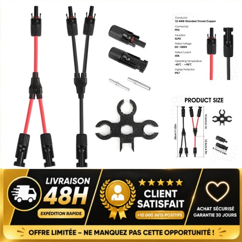 Câble solaire 4mm mc4 mmf - y,