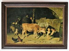 PEINTURE « SCÈNE PAYSANNE