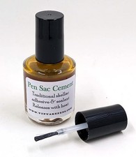Sac cement for pen repair, traditional shellac formula adhesive and sealant