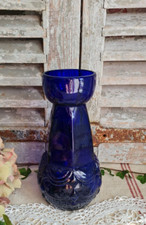 ANCIEN VASE EN VERRE BLEU COBALT