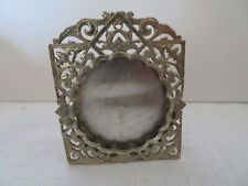 old small silver metal photo frame
