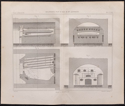 1878 boulangerie four au - -,