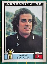 1978 Panini World Cup Argentina 78 Sheets Sticker BEN AZIZA 168 Tunisia Foot