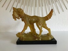 8 ⚜️ Ancienne Statue Chien De Chasse En Résine Vintage