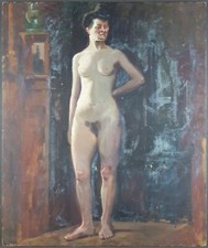 Antique Painting "Woman's Academy" Oil Painting Nude Antique Painting Nude Woman