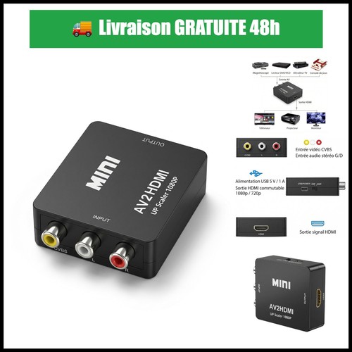 Convertisseur rca vers hdmi - convertisseur,