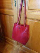 Sac cuir rouge de marque