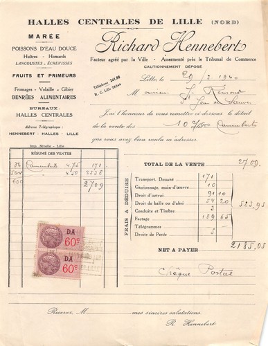 1940 poissons fruits - poissons, et