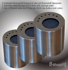 3 ÉTHANOL DE BRÛLEUR BOÎTE DE CHEMINÉE  INOX CHEMINÉES