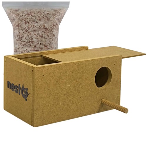 Nichoir bois pour perruche - en,