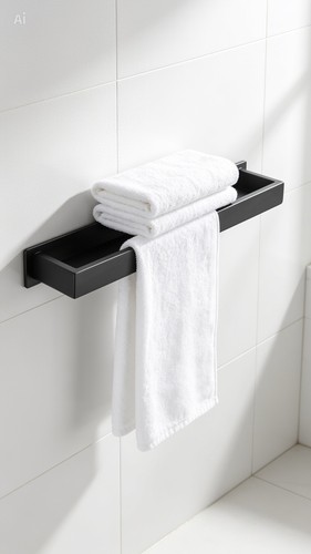 Porte serviettes noir inox - noir,