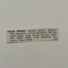 Capitol Rock Shop Palm Wood Lapidary Supplies Austin TX 1968 Ad SAH8-S60