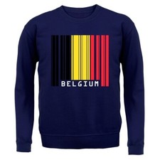 Belgique Code-Barres Style Drapeau - Adulte Capuche / Pull - Bruxelles Belge