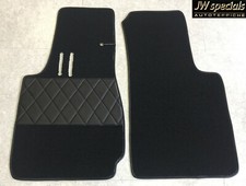 Tapis de Sol Voiture pour Fiat 1200 Spider 1959-62 Noir Boucle Simili Cuir