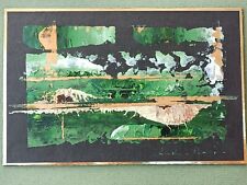 MODERN PAINTING ABSTRACT ART SIGNATURE TO IDENTIFY 18.5 x 12CM