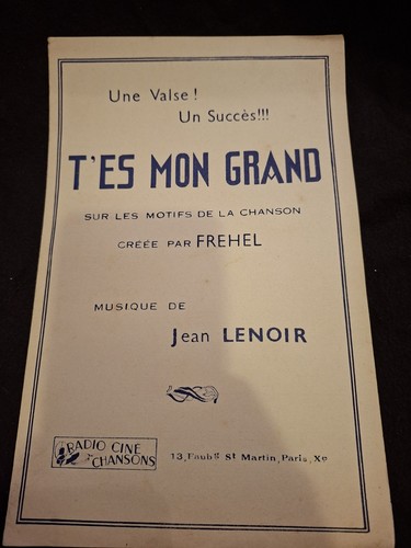 Partition mon grand - t'es,