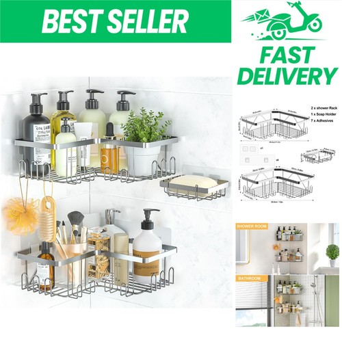 étagère douche angle - d'angle, sans