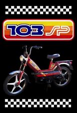 plaque tableau  "  PEUGEOT 103 SPORT  ROUGE   " ( idée cadeau anniversaire )