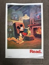 Original American Library Association READ Disney MICKEY MOUSE Poster 1978