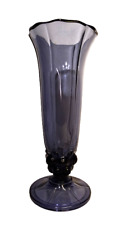 RARE SAVINIEN AMETHYST VAL SAINT LAMBERT LUXVAL GLASS VASE GRAFFART ART DECO