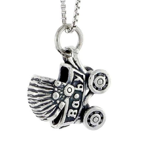 Pendentif chariot bébé en - chariot,