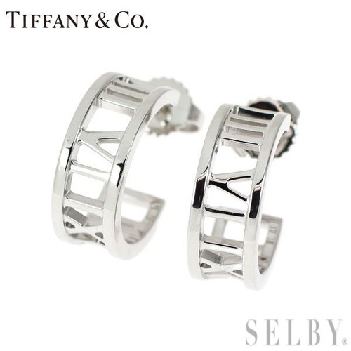 Tiffany k18wg earrings atlas - k18wg,