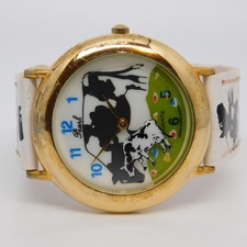 Pearl Copyright Design Moving Cow Quartz Analog Unisex Watch New Battery