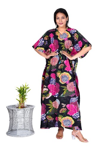 Robe maxi nuit coton - maxi, en
