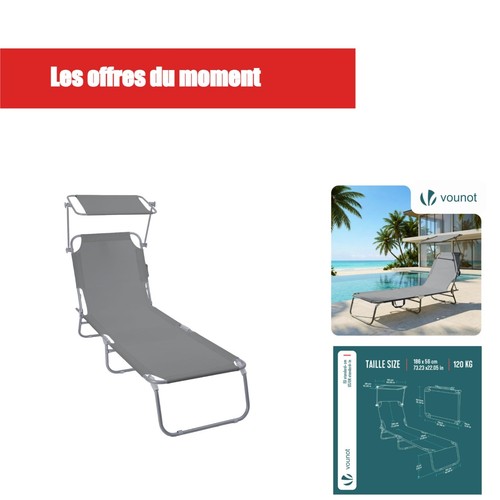 Chaise longue pliable - chaise,