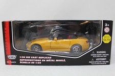 Honda S2000 Convertible Yellow Red Seats Car 1:24 in Box