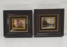 2 tableau miniature sur cuivre