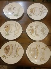 Service à Poisson en Céramique Ancien Vintage Design  Salins ,Vaisselle 