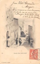 Old postcard ALGERIA / CANDLE / RUE SIDI SOUFFI
