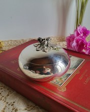 Boite Ronde en métal argenté