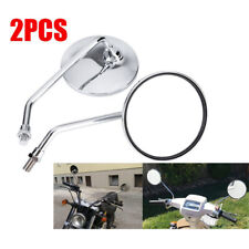 1 Paire Rétroviseurs M10 Réglable Homologué Moto Scooter Métal Chromé Universel