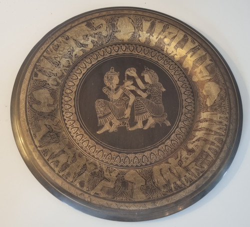 Assiette murale cuivre - assiette,