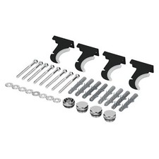 Supports de fixation murale radiateurs design Stella de salle de bain métal noir