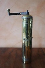 Antique Large Brass Pepper, Spice or Coffee Mill Early 20th Century TURKISH OTTOMAN